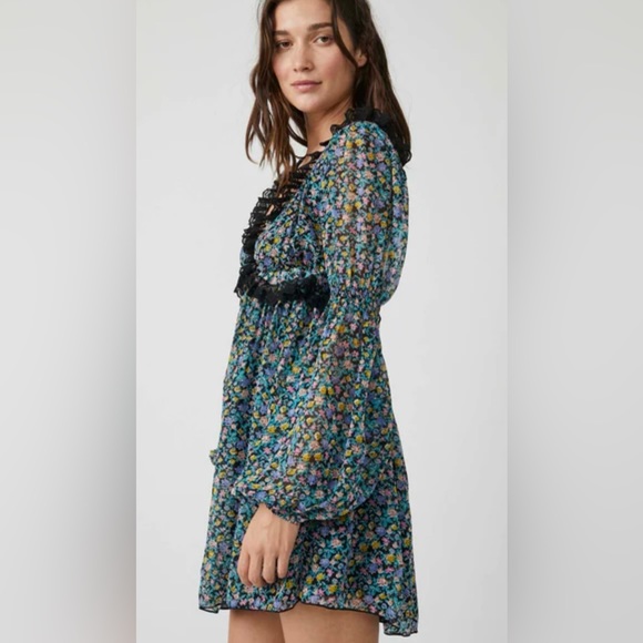 NWT Free People Pennie Babydoll Mini Dress - L - Picture 7 of 9